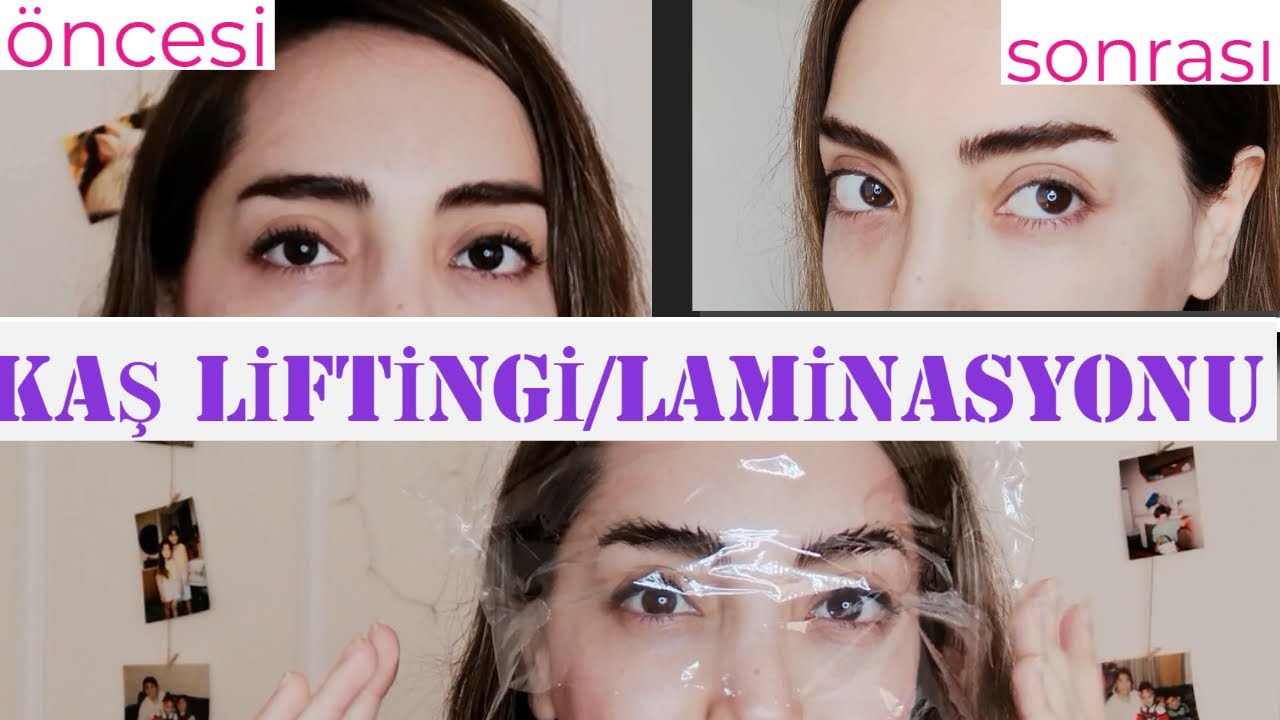 evde kas liftingi kas laminasyonu yaptim diy brow lamination at home youtube