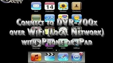 View Security Cameras over LAN on iPhone from DVR-7000 H.264 Standalone DVRs