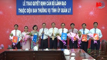 Trao quyết định điều động, bổ nhiệm và nghỉ hưu cán bộ thuộc diện Ban Thường vụ Tỉnh ủy quản lý