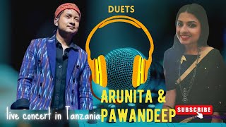 Arunita Kanjilal & Pawandeep Rajan (Duets) live concert at a pre-Diwali party in Tanzania