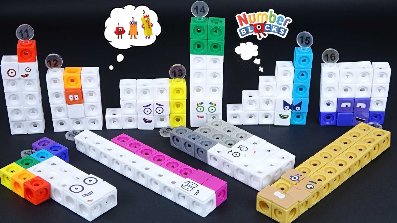 Numberblocks Math Link Cubes 11 to 20 Unboxing | Building