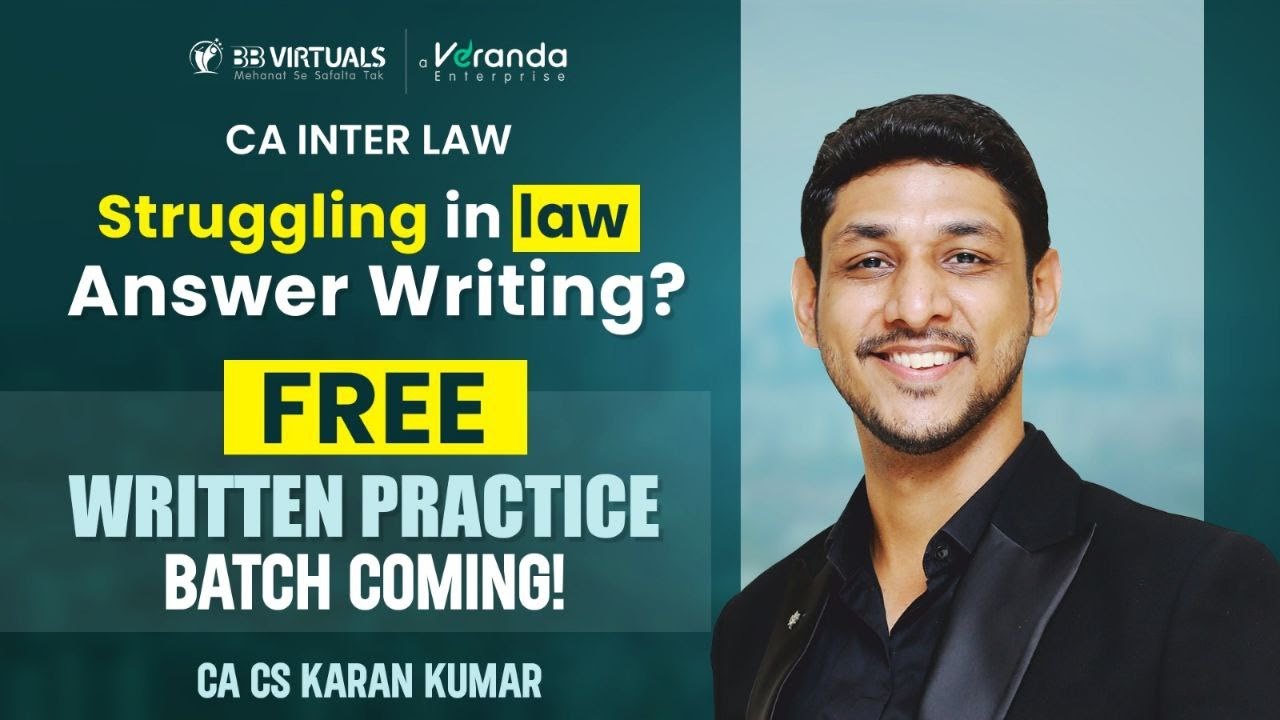 Wait is Over| Free Batch For All | CA Inter Law May 25 Writing Practice ...