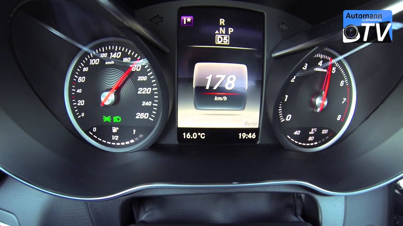 156 orchard street 2015 Mercedes C 180 (156hp) - 0-208 km/h acceleration (1080p)