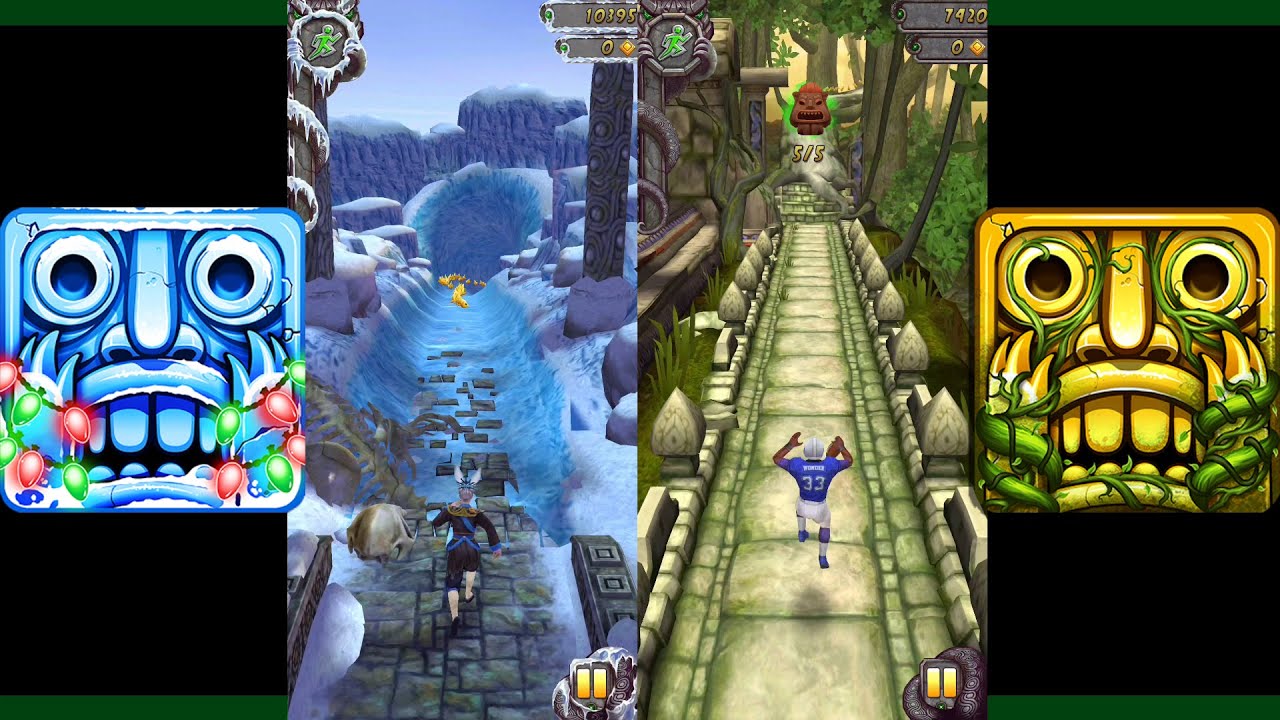 Temple Run 2 Frozen Shadows Vs Temple Run 2 Lost Jungle - YouTube