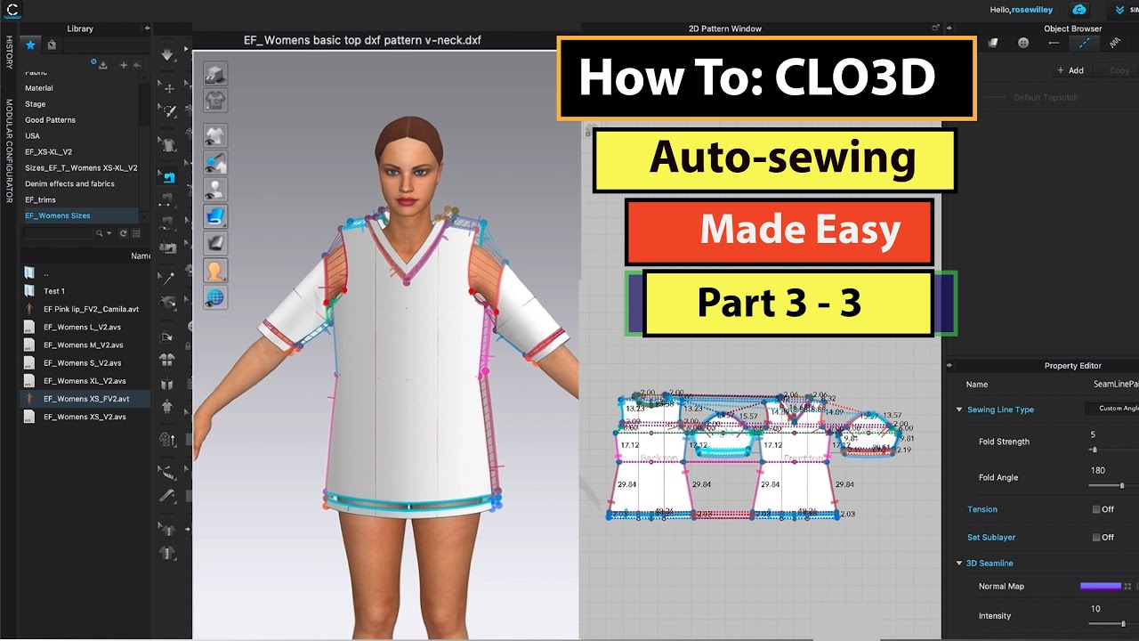 how to sew a basic top clo auto-sewing - YouTube