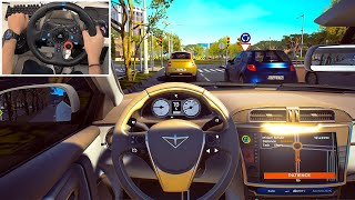 Day 4 - Taxi Life: A city driving simulator gameplay (Logitech G29 )