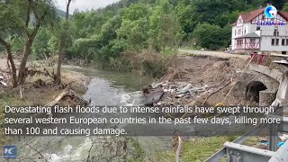 GLOBALink | Catastrophic floods hit western Europe, WMO warns of rising extreme weather events