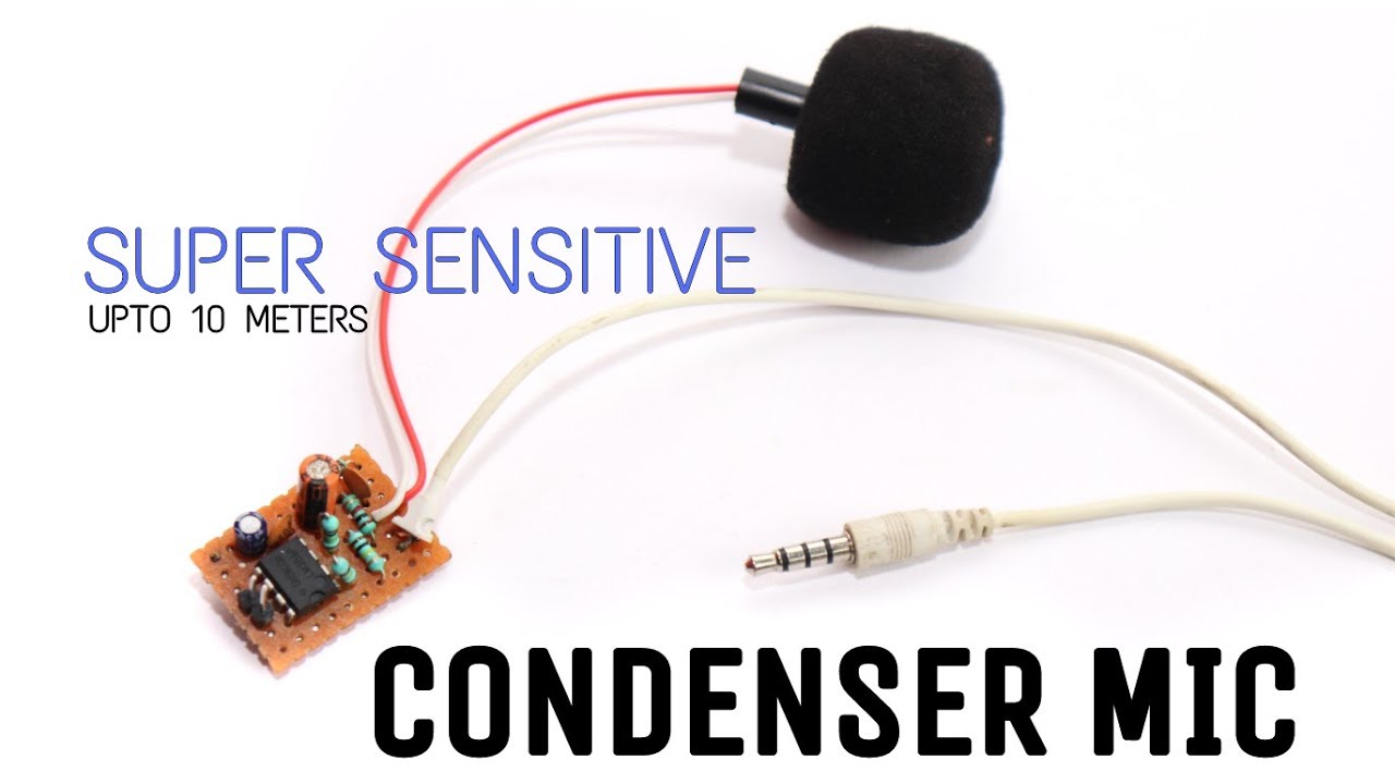 How to make Condenser Microphone at home | perfect for audio recording  using lm358 ic - YouTube