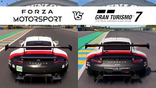 Forza Motorsport vs Gran Turismo 7 - Porsche 911 RSR (991) - FM8 vs GT7 Comparison