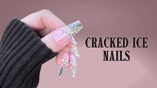 How to do the trending cracked ice nails *SO EASY*