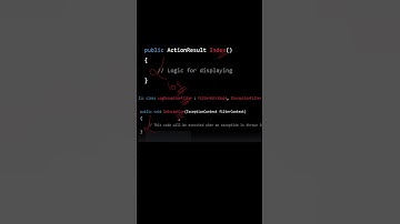 What are the exception filters in MVC ?