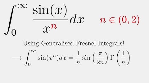Integral of sin(x)/x^n from 0 to infinity