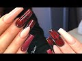 Encapsulated 3d Blood Rose Acrylic Nails