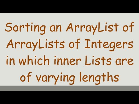 Sorting an ArrayList