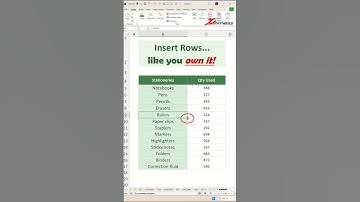 How do you insert multiple rows at once in Excel? - Excel Tips and Tricks