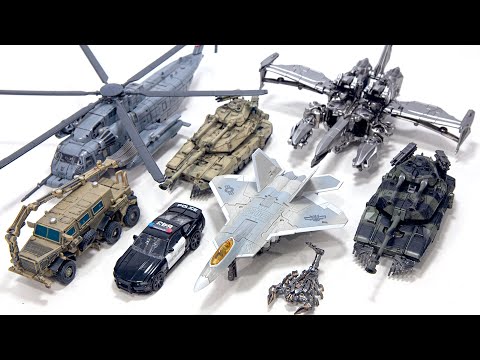 Видео: Transformers Movie 1 SS Megatron Blackout Barricade Bonecrusher Starscream Brawl Vehicles Robot Toys