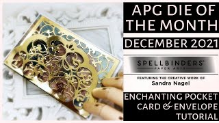 Spellbinders December 2021 APG Die of the Month: Enchanting Pocket Card & Envelope Tutorial