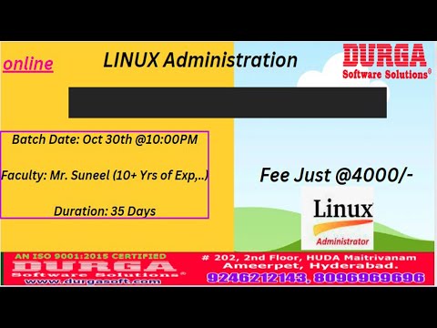 LINUX Administration Online Training @ DURGASOFT