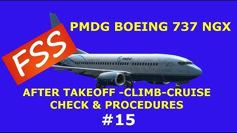 PMDG 737 TUTORIAL # 15 AFTER TAKEOFF & CRUISE CHECKLIST
