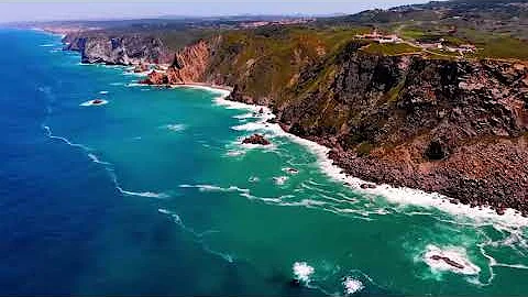 FLYING OVER PORTUGAL 4K UHD  Relaxing Music Along With Beautiful Nature Videos   4K Video U