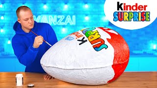 Géant Kinder Surprise | Comment faire le plus grand du monde DIY Kinder Surprise par VANZAI