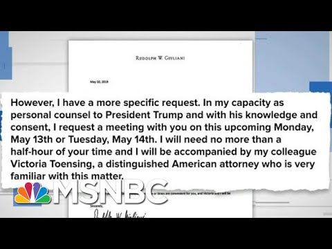 See The Bombshell Letter: Giuliani Had Trump's 'Knowledge And Consent' For Secret Ukraine Meeting