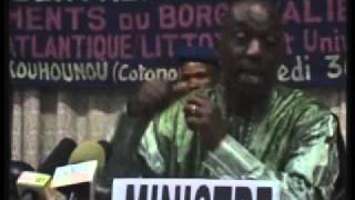 MESSAGE DU MINISTRE GANIOU SOGLO