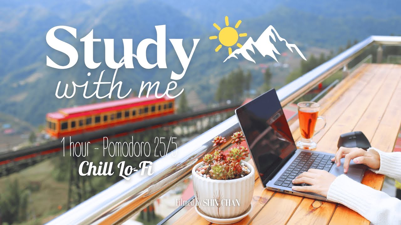 ⛅️ 1-Hour Study With Me | Pomodoro 25/5 | Lo-Fi Music | Sunny Winter in Sa Pa, Vietnam 🌿