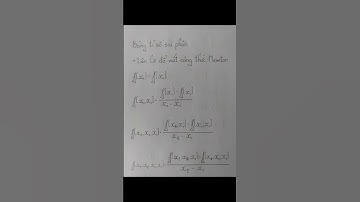 (Computational Methods) Chương 2: NỘI Suy - II/Công thức Newton: 3- Bậc 3