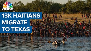 13,000 Haitian migrants cross into Texas