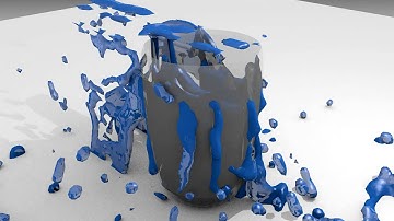 Blender 2.56 Beta - Water Falling into Glass HD (Fail)