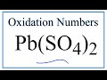 Oxidation States and Sulfate Ions