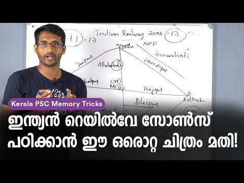 ഈ ചോദ്യങ്ങൾ ഇനി തെറ്റിക്കരുത്! - Memory Tricks To Learn Indian Railway Zones For Kerala PSC Exams