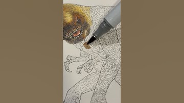 Drawing the Distortus-Rex From Jurassic World Rebirth