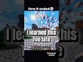i wish i knew this sooner... #minecraft #minecraftmemes #gaming #shorts