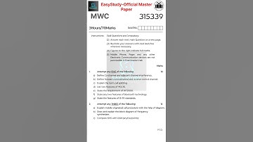 MSBTE Winter Exam 2025 | MWS Question Paper Discussion | Mobile & Wireless Communication #msb