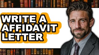 How to Write a Affidavit Letter