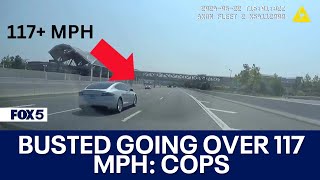 Virginia driver going over 117 mph in car with fake license plates arrested: police