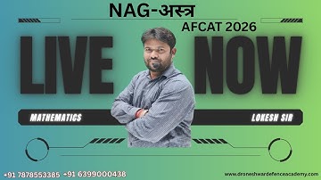 AFCAT 2026 |Nagastra Batch Day 2 | MATHS  Complete Class| Best Concepts| Droneshwar Defence Academy
