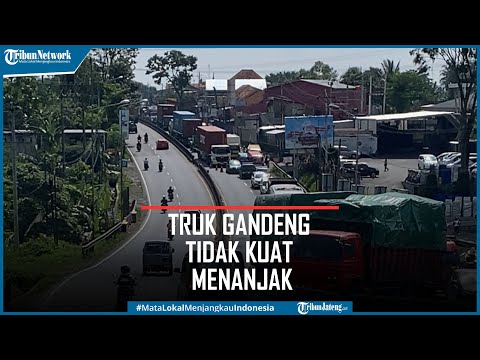 Kecelakaan Di Jalan Semarang Solo Bergas, Truk Gandeng Tak Kuat Nanjak Bikin Macet