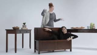 Simpli Home Artisan Entryway Storage Bench and Console Tables (MAB)