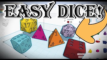 Tinkercad Design Tutorial! Simple Game Dice! 3D Modeling!