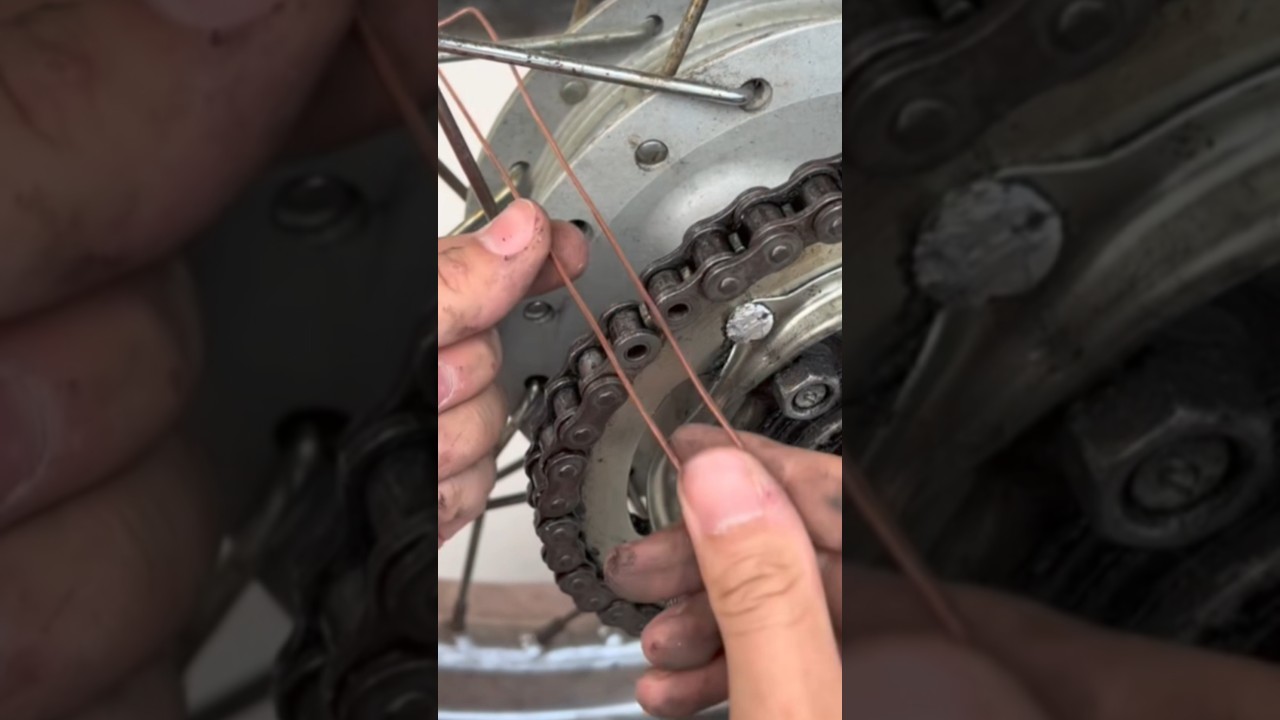emergency tips when our chain breaks‼️ #motorcycle #motorad #automobile