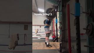 SQUAT WORK 190KG TREBLE #reels #powerlifting #motivation #subscribemychannel #squats