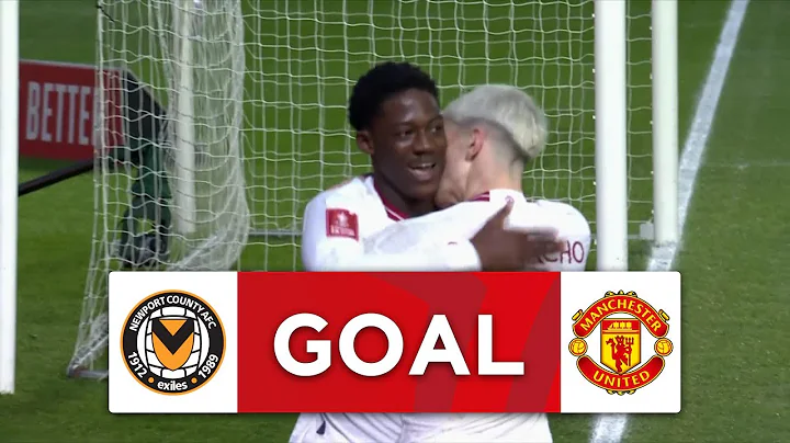 GOAL | Kobbie Mainoo | Newport County 0-2 Manchester United | Fourth Round | Emirates FA Cup 2023-24