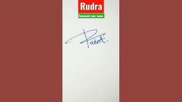 Rudra name ka signature kaise karen,how to make up a sign of rudra name,#viral #trending #shorts