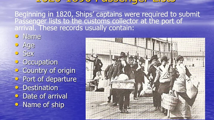 US Immigration Records by Joyce Whiting  16 minutes