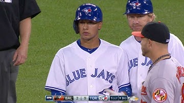 BAL@TOR: Goins rips an RBI single to left