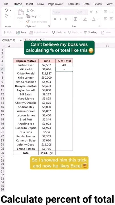 how-to-calculate-percent-of-total-in-excel-excel-exceltips