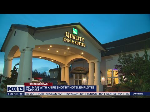 Knife-wielding man shot by hotel employee in Tacoma | FOX 13 Seattle